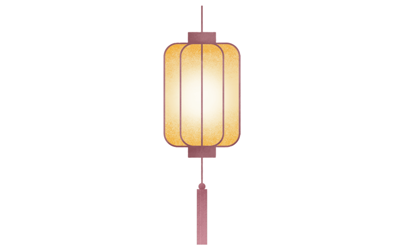 中国风手绘新年灯笼元素