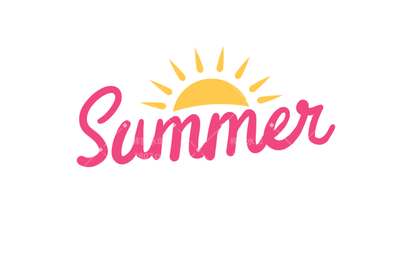 夏天夏季通用hellosummer夏日涂鸦艺术字元素素材