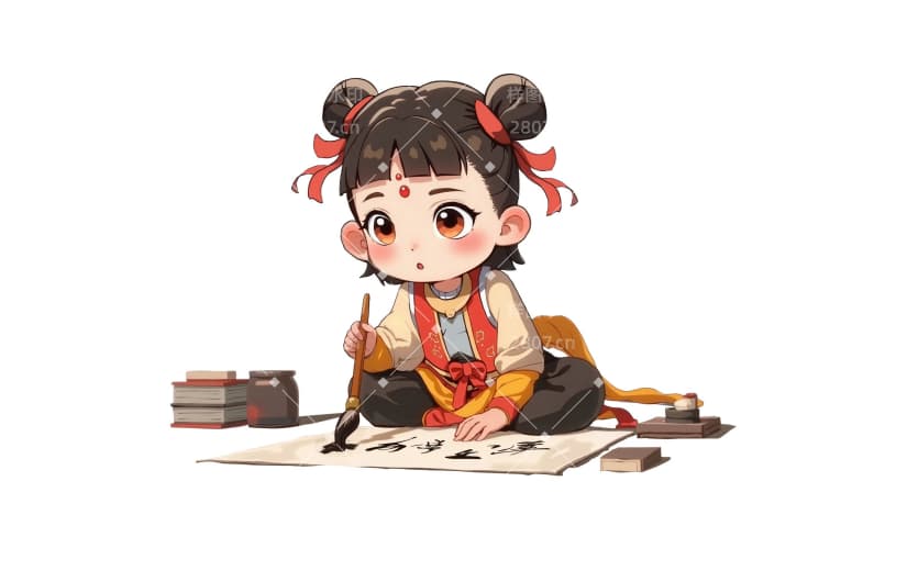 哪吒教育培训插画AIGC