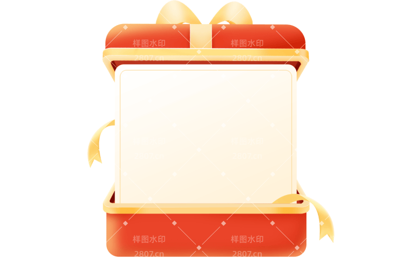 促销通用轻拟物礼盒优惠券元素素材