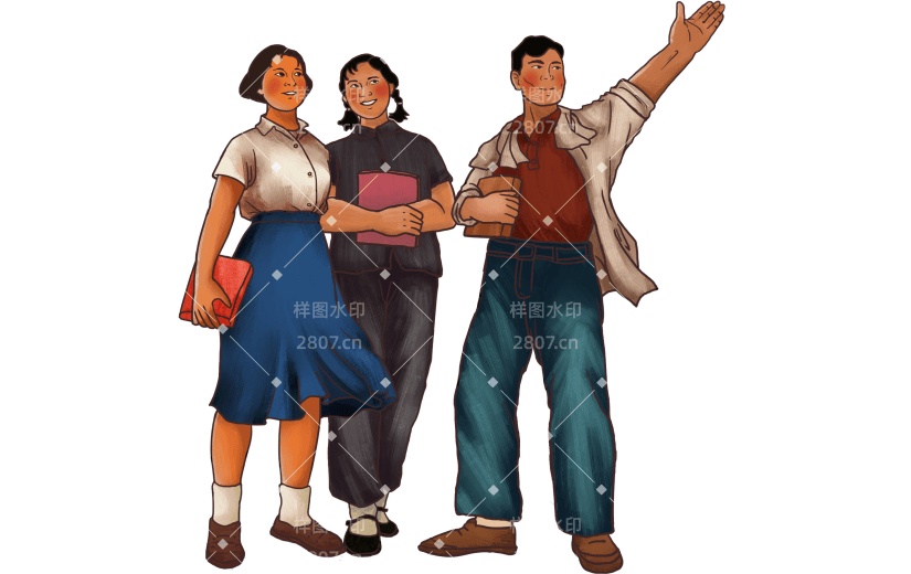 劳动节复古人物常规贴纸1