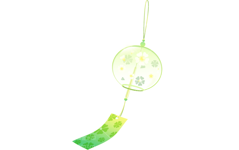 二十四节气立夏通用插画风铃元素素材