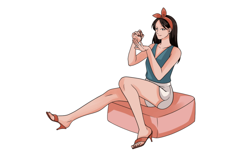 手绘涂指甲油美甲元素6