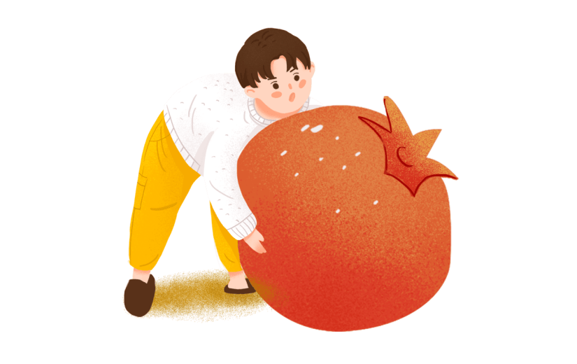 手绘风-人物插画贴纸-男孩