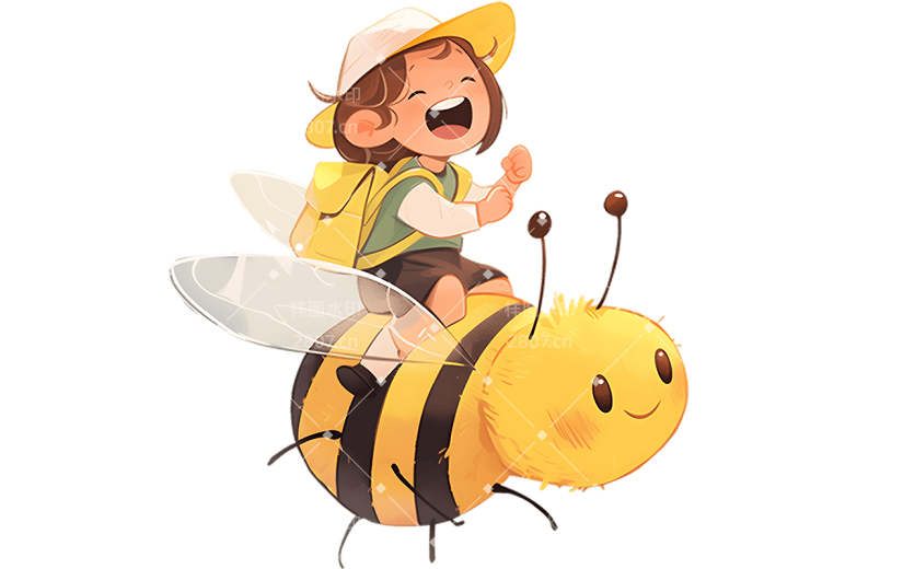 儿童节插画玩耍儿童人物贴纸元素素材