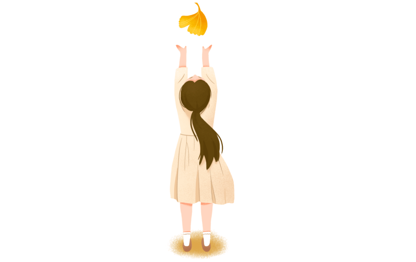 手绘风-人物插画贴纸-女孩