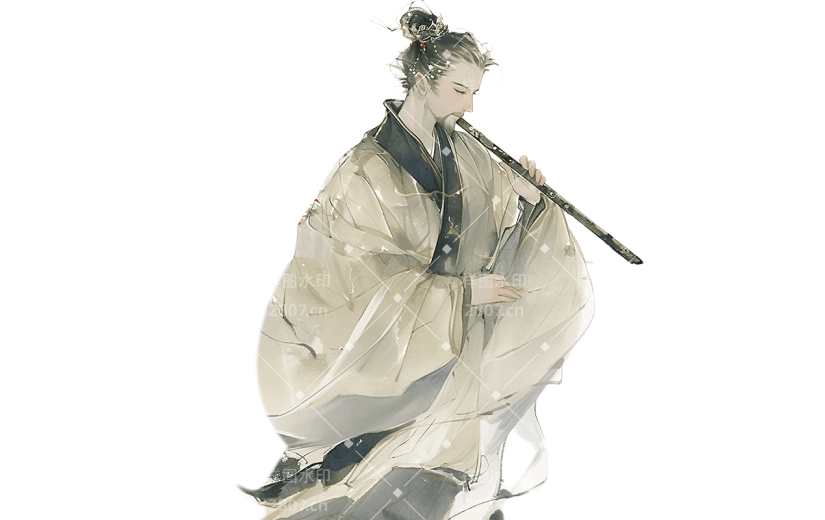 端午节通用屈原古风插画人物元素素材