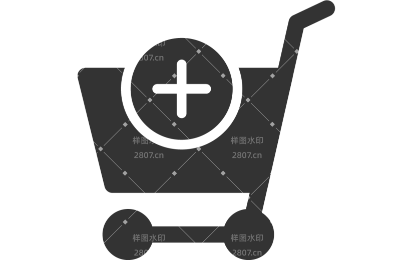 促销通用矢量黑色购物车图标元素素材
