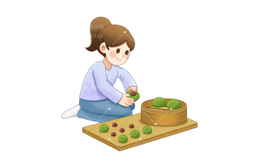 卡通感文体娱乐女人元素 