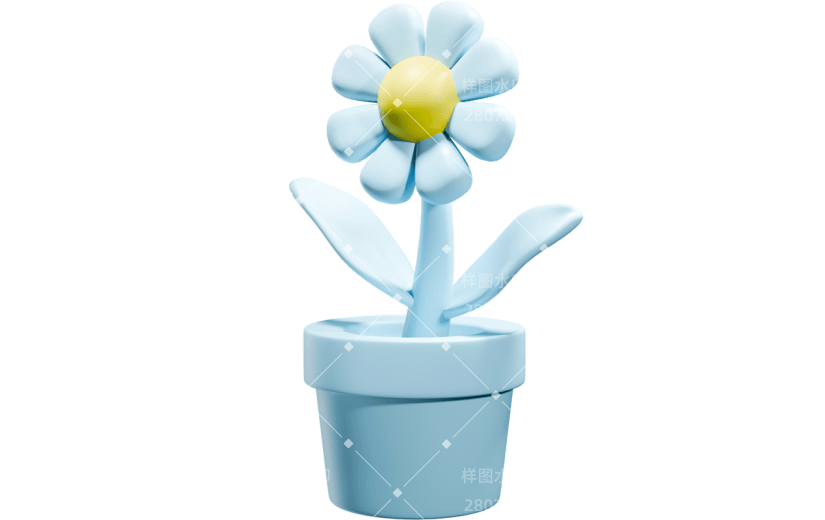 儿童节通用3D向日葵花朵装饰物物品元素素材