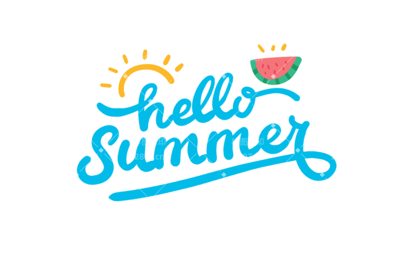 夏天夏季通用hellosummer夏日涂鸦艺术字元素素材