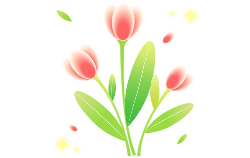 传统节气立春春天春季春日弥散花朵植物元素素材
