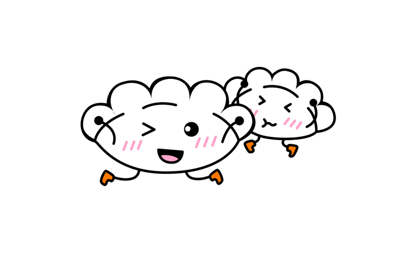 卡通感冬至饺子元素贴纸