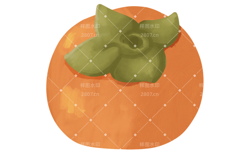 小红书秋日晒照手帐风柿子元素贴纸