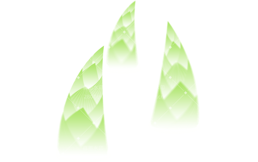 二十四节气谷雨通用绿色弥散线条植物元素素材