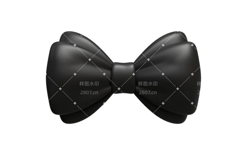 父亲节3D立体C4D领结装饰元素素材
