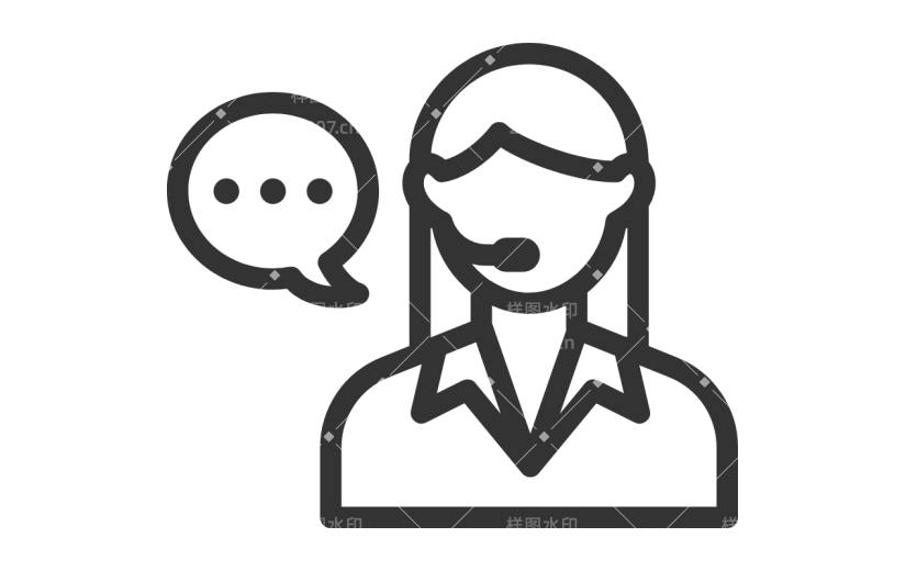 通用黑色矢量客服信息图标元素素材