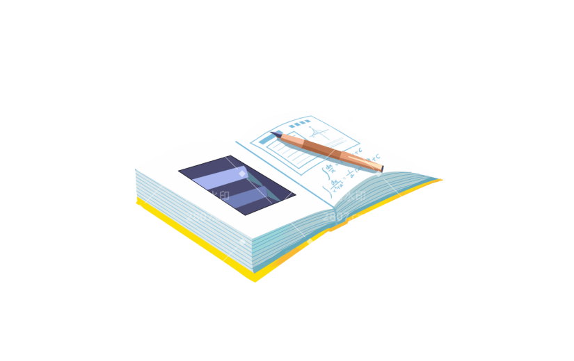 卡通感教育行业书本元素