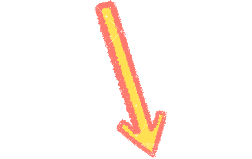 符号标记清新描边蜡笔画符号贴纸