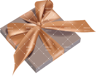 棕色的写实风格的礼物盒