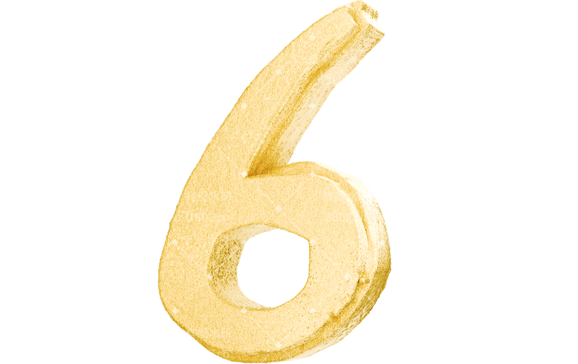 618大促促销3D通用金色数字倒计时贴纸艺术字6六