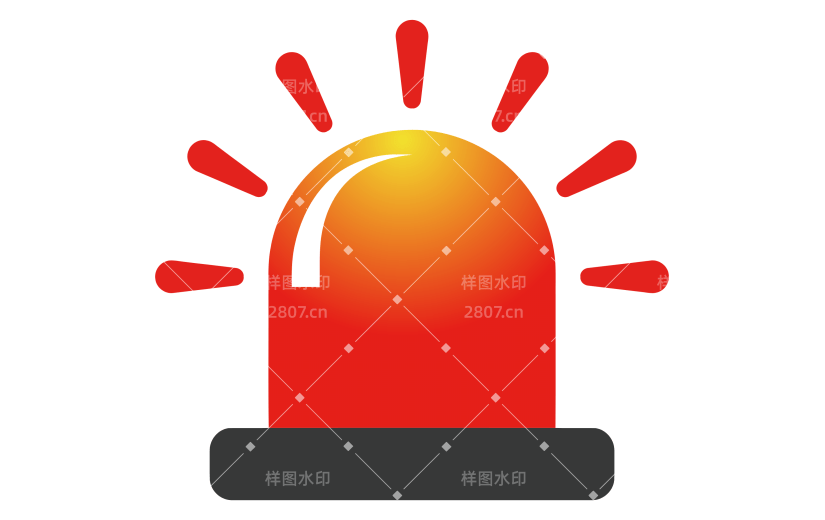 常规内容-图标系列简约感应急警报铃图标元素