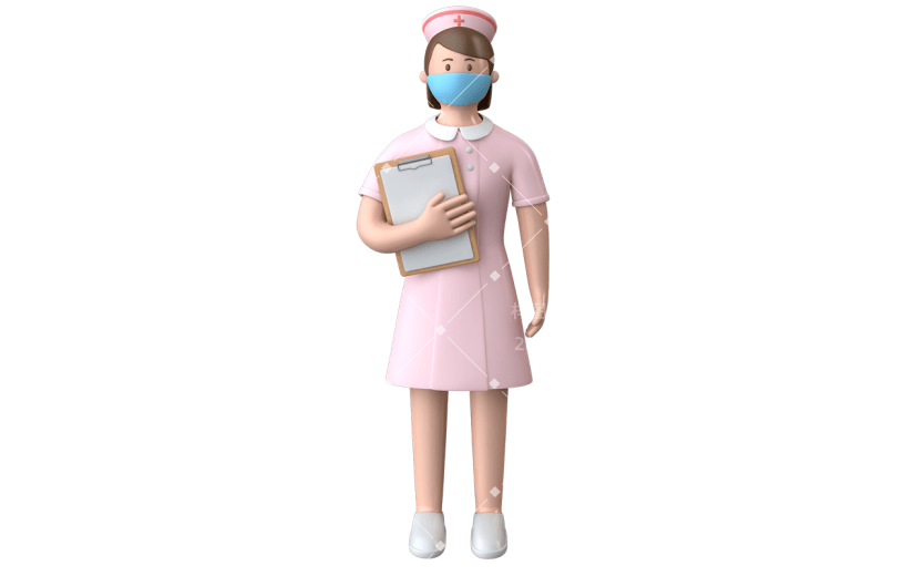 卡通3D女医生职业人物贴纸