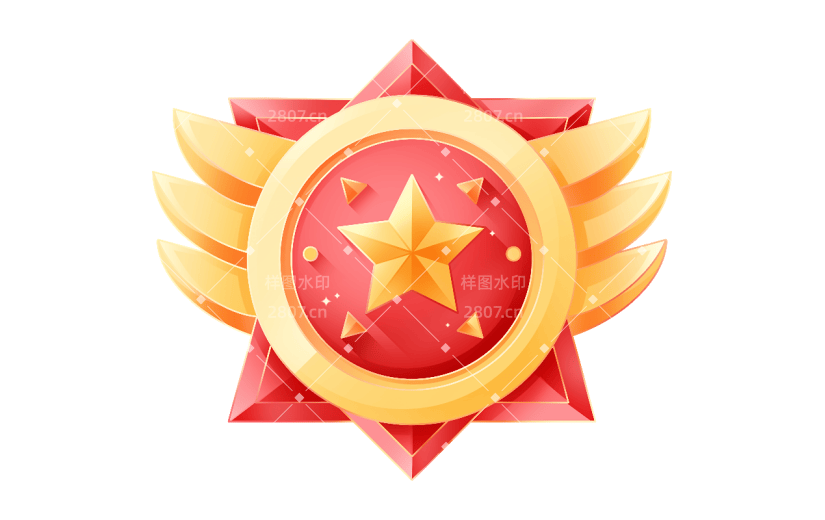 促销通用金币奖章元素素材