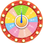 手绘节日活动抽奖转盘插画元素