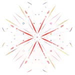 手绘新年礼花烟花插画元素