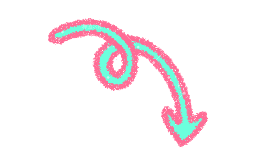 符号标记清新描边蜡笔画符号贴纸