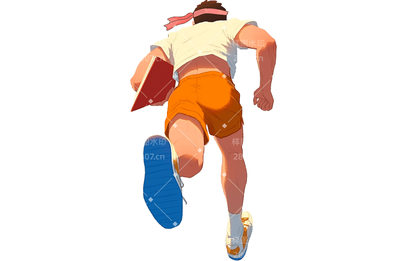 高考通用人物奔跑运动元素