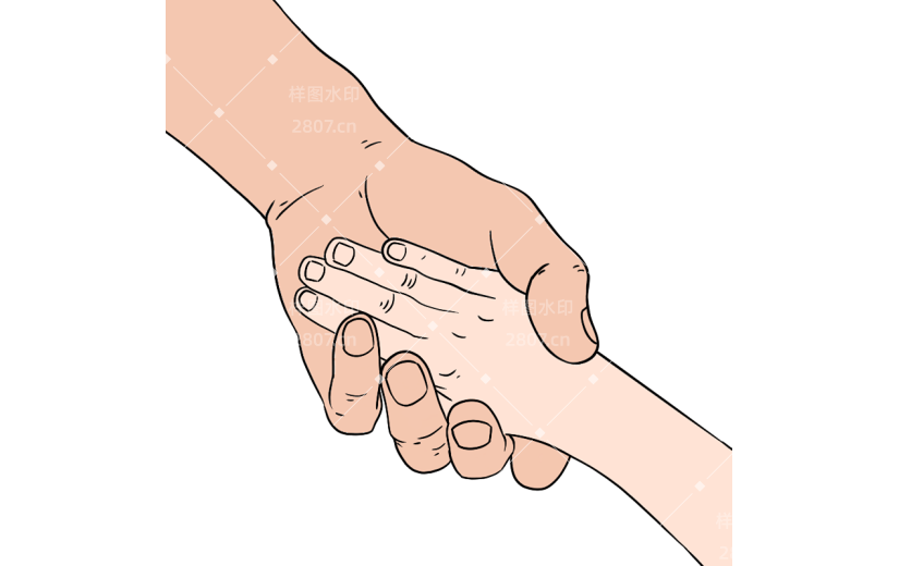 父亲节通用写实父子亲子人物手部元素素材