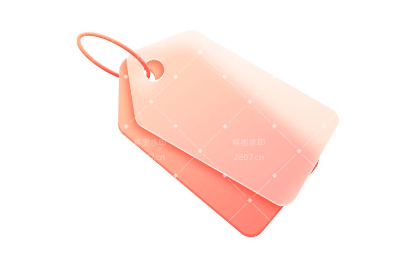 618通用促销轻拟物标签通用贴纸元素素材
