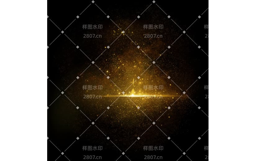 金色发光光效光点元素