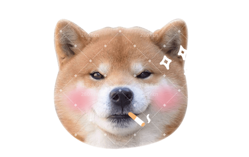 通用柴犬可爱感贴纸