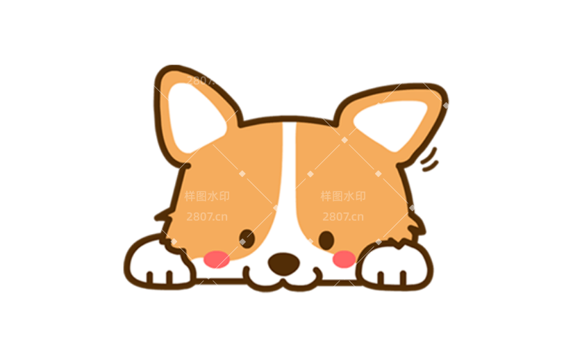 通用狗狗卡通感贴纸