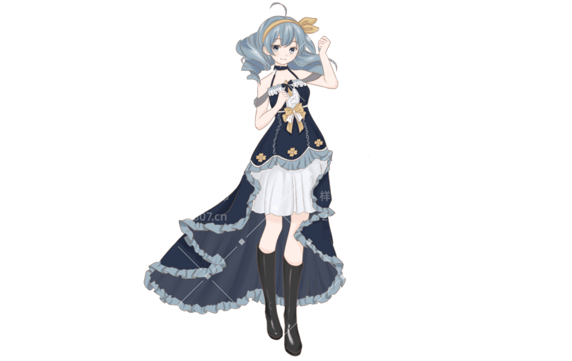 手绘小女孩洛丽塔人物2