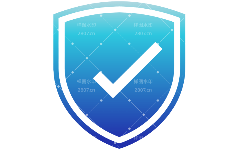 常规内容-图标系列简约风打勾盾牌图标元素