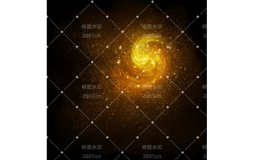 金色发光光点光效元素