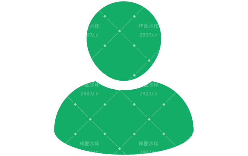 常规内容-图标系列简约感绿色人头图标元素