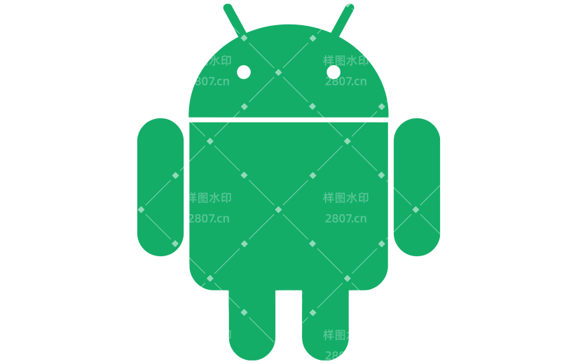 常规内容-图标系列简约感绿色机器人图标元素