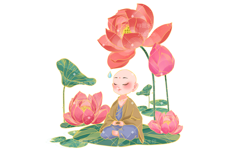 手绘肌理-处暑创意贴纸
