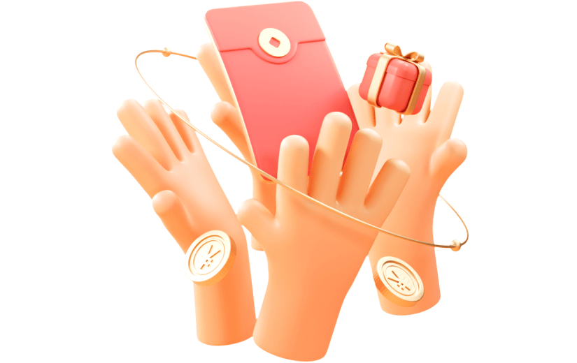 促销通用3D接金币元素元素素材