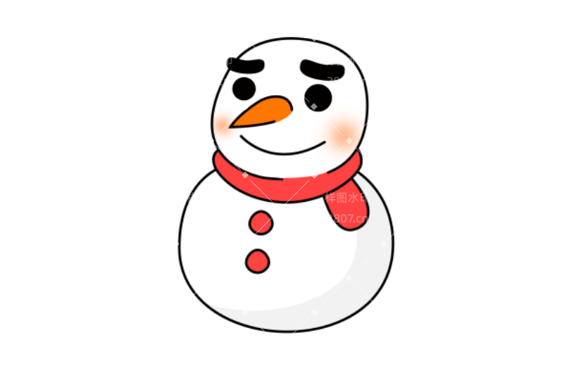 通用雪人卡通感贴纸