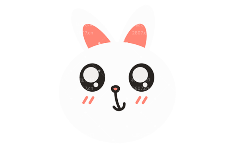 通用兔子卡通感贴纸