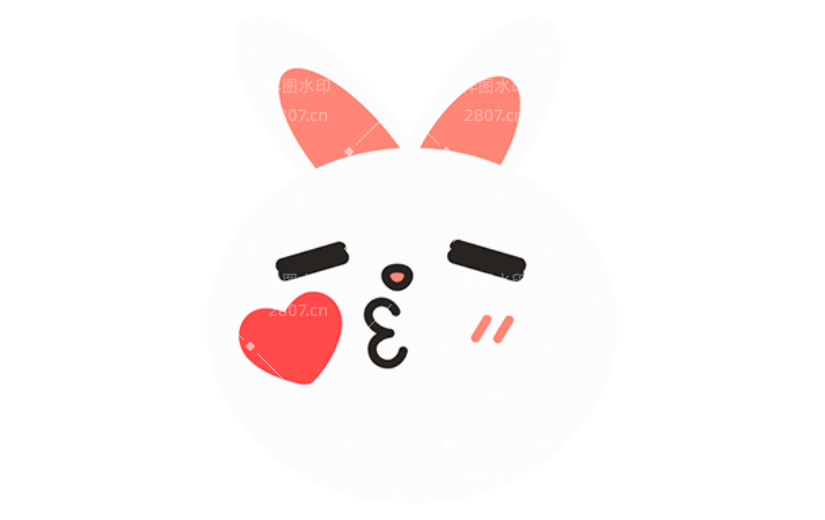 通用兔子卡通感贴纸