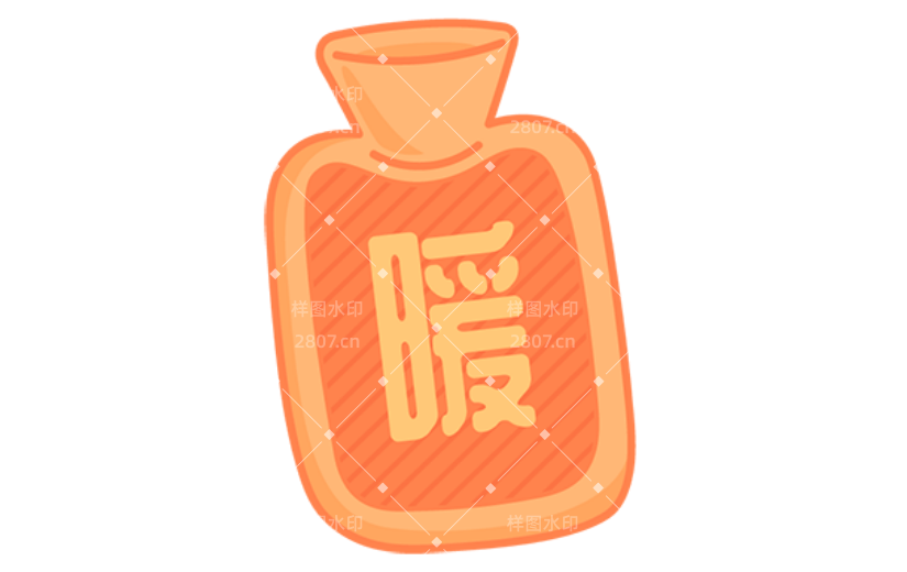 通用暖水袋卡通感贴纸