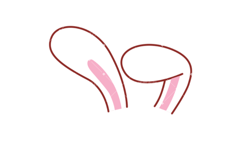 通用兔耳朵卡通感贴纸