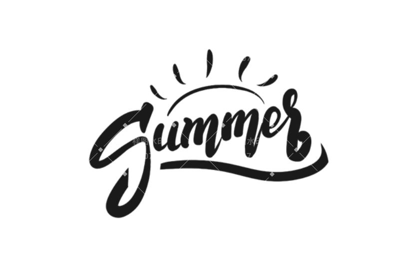 通用夏季手写风贴纸